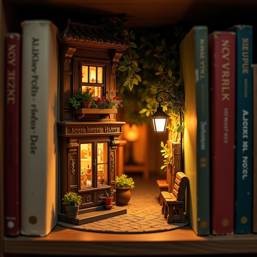 Hình ảnh một mini book nook đẹp