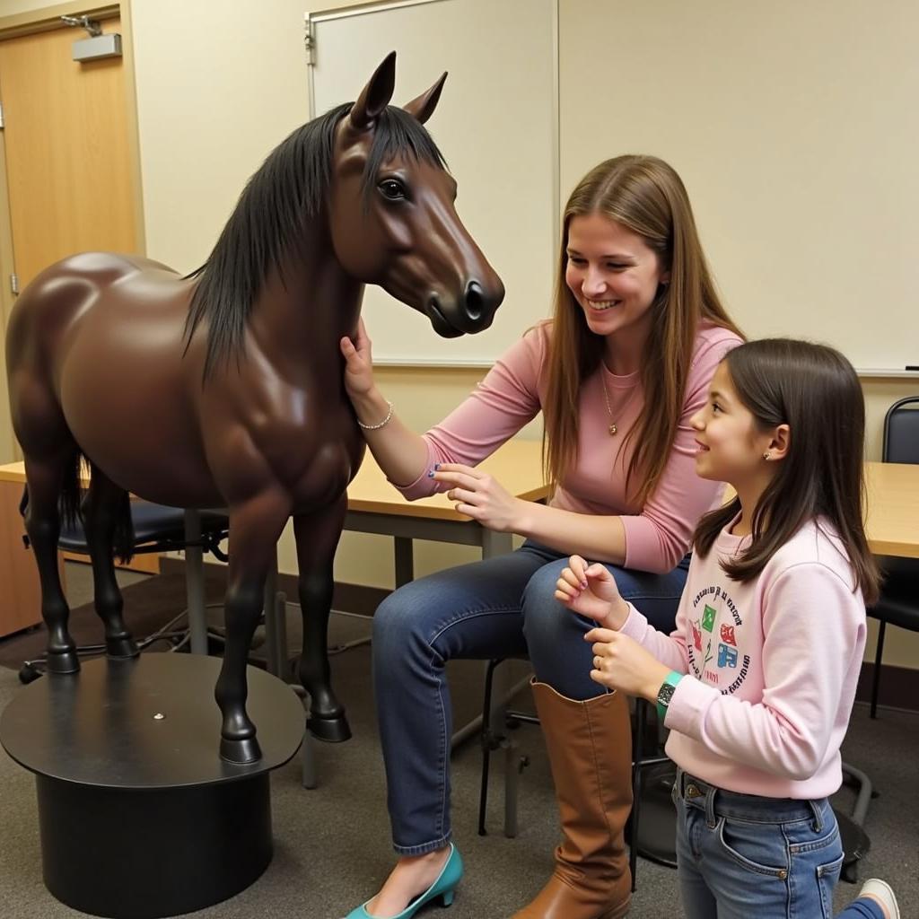 Horse mannequin used in therapy