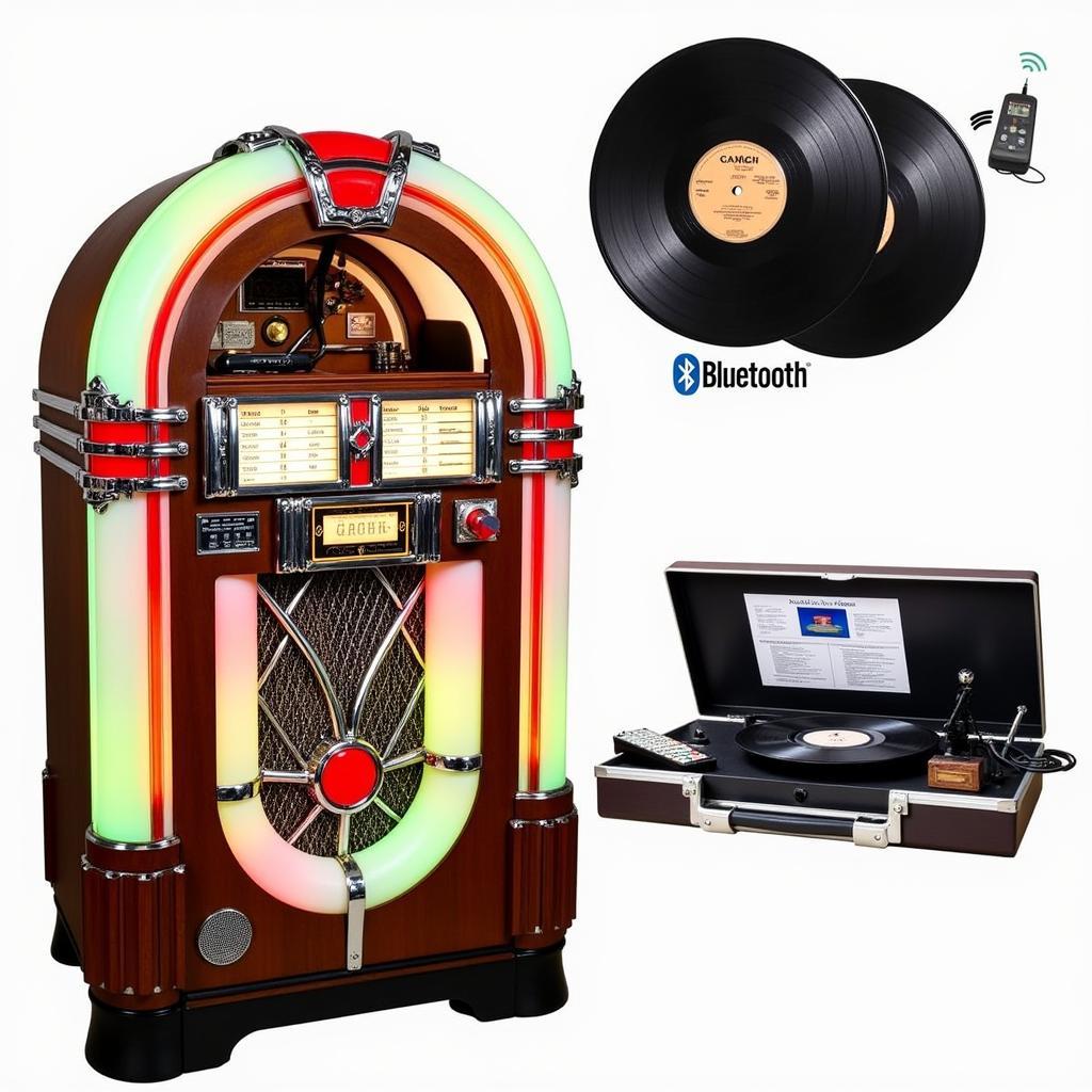 Modern Vinyl Jukebox Features