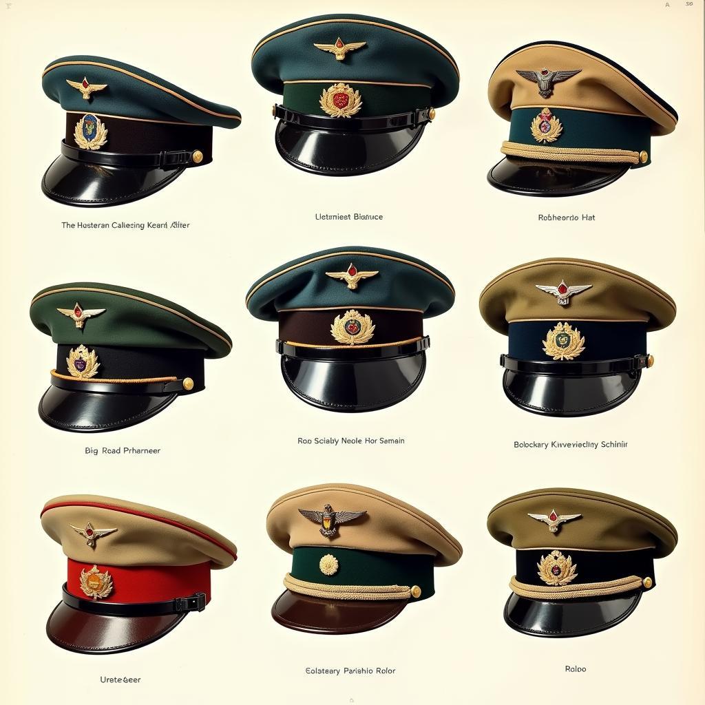 Officer hats in WW2