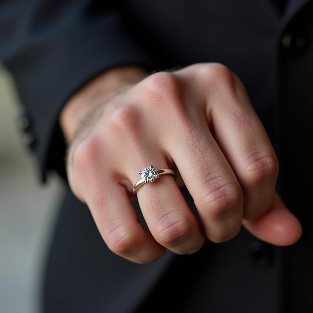 Men Wearing Diamond Engagement Rings