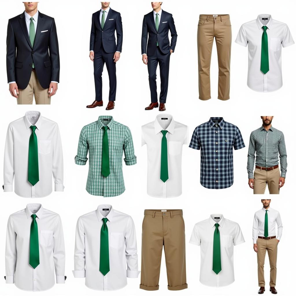 Phối Đồ Với Kelly Green Neckties