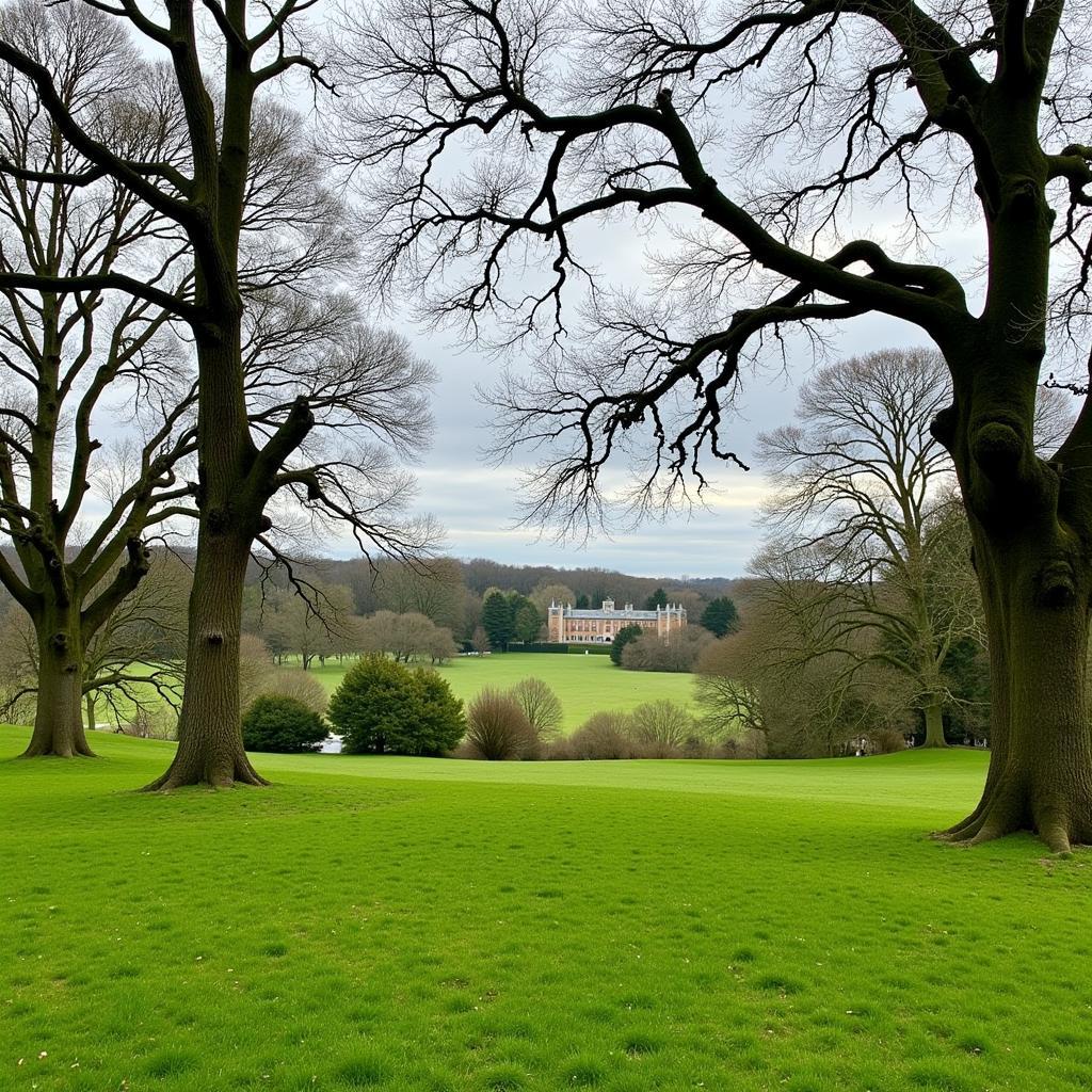 Poynton Park in Cheshire, England: A historical landmark with lush greenery and architectural marvels.