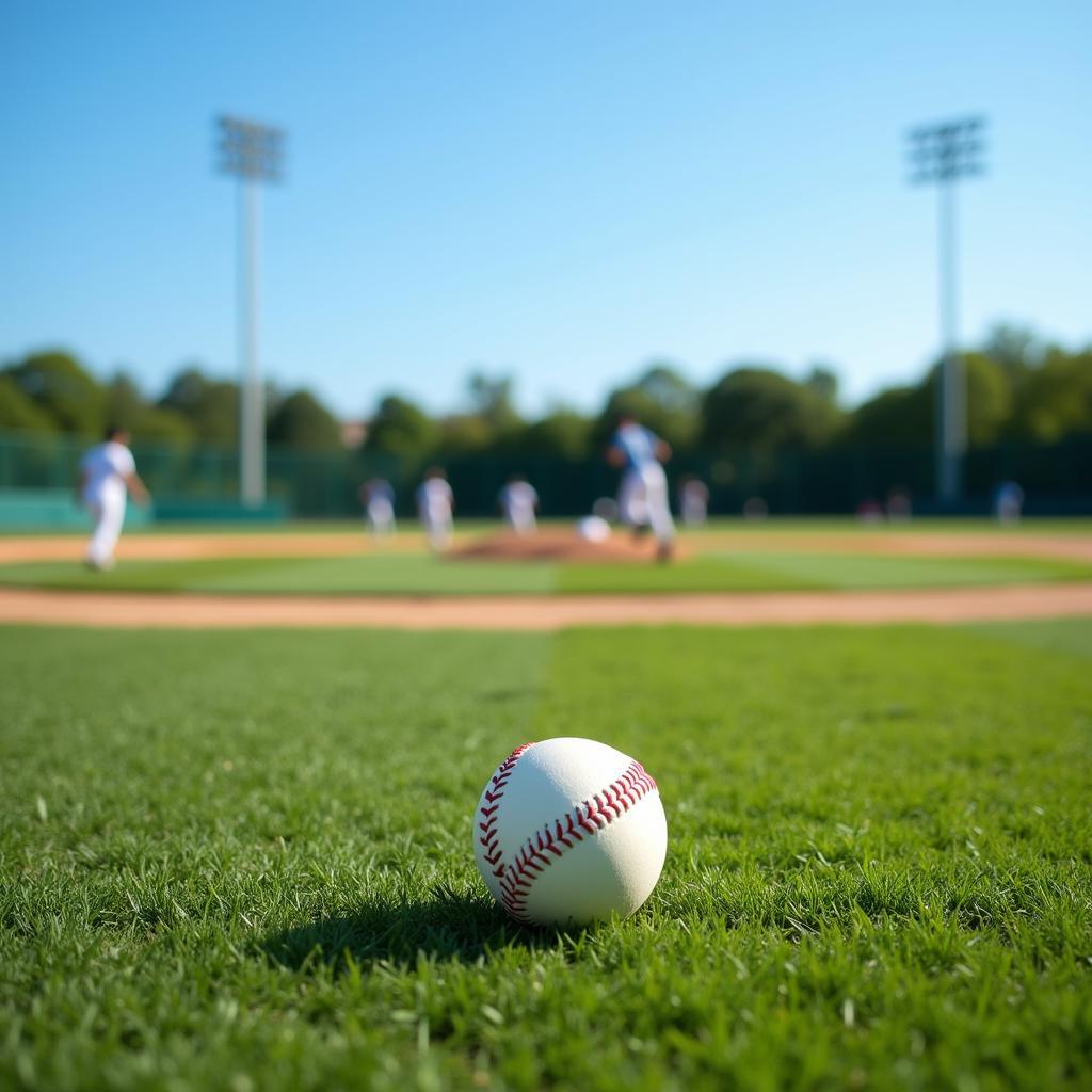 Baseball Field Using Biodegradable Baseballs