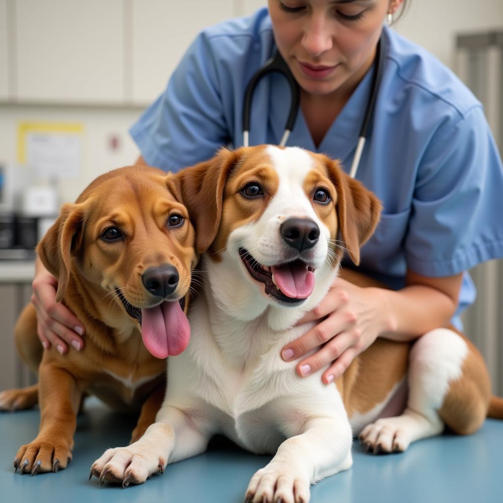 Separating Mating Dogs with Veterinary Guidance