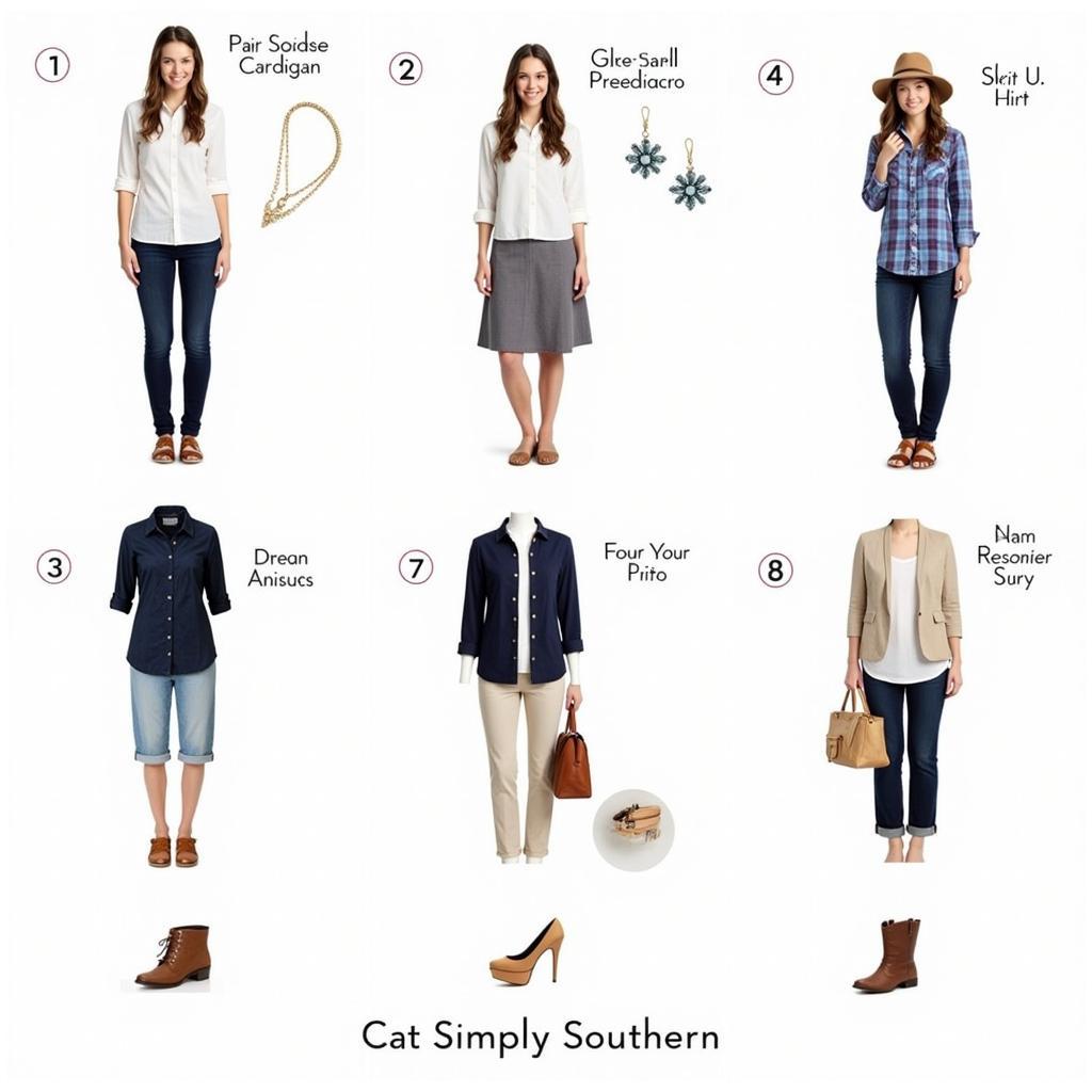 Cách phối đồ với áo Cat Simply Southern