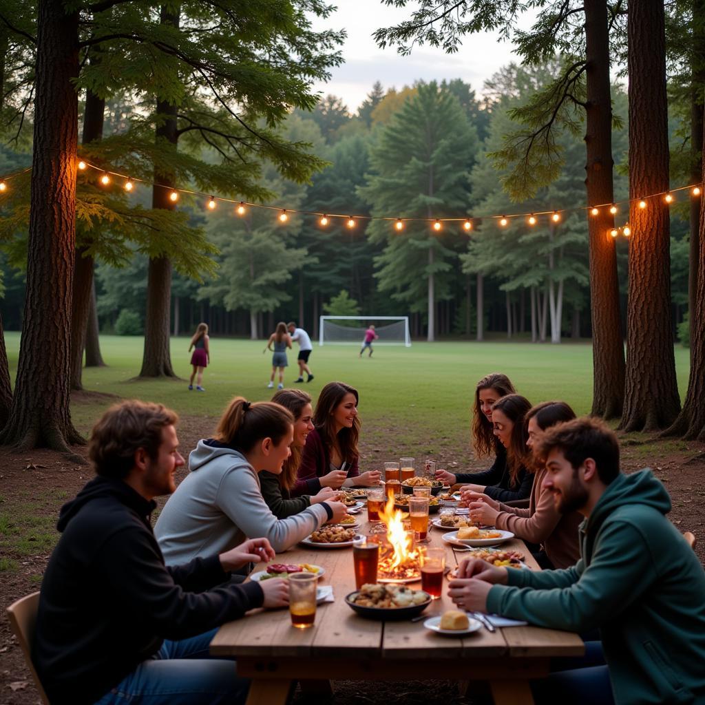 Organizing a team event in the forest