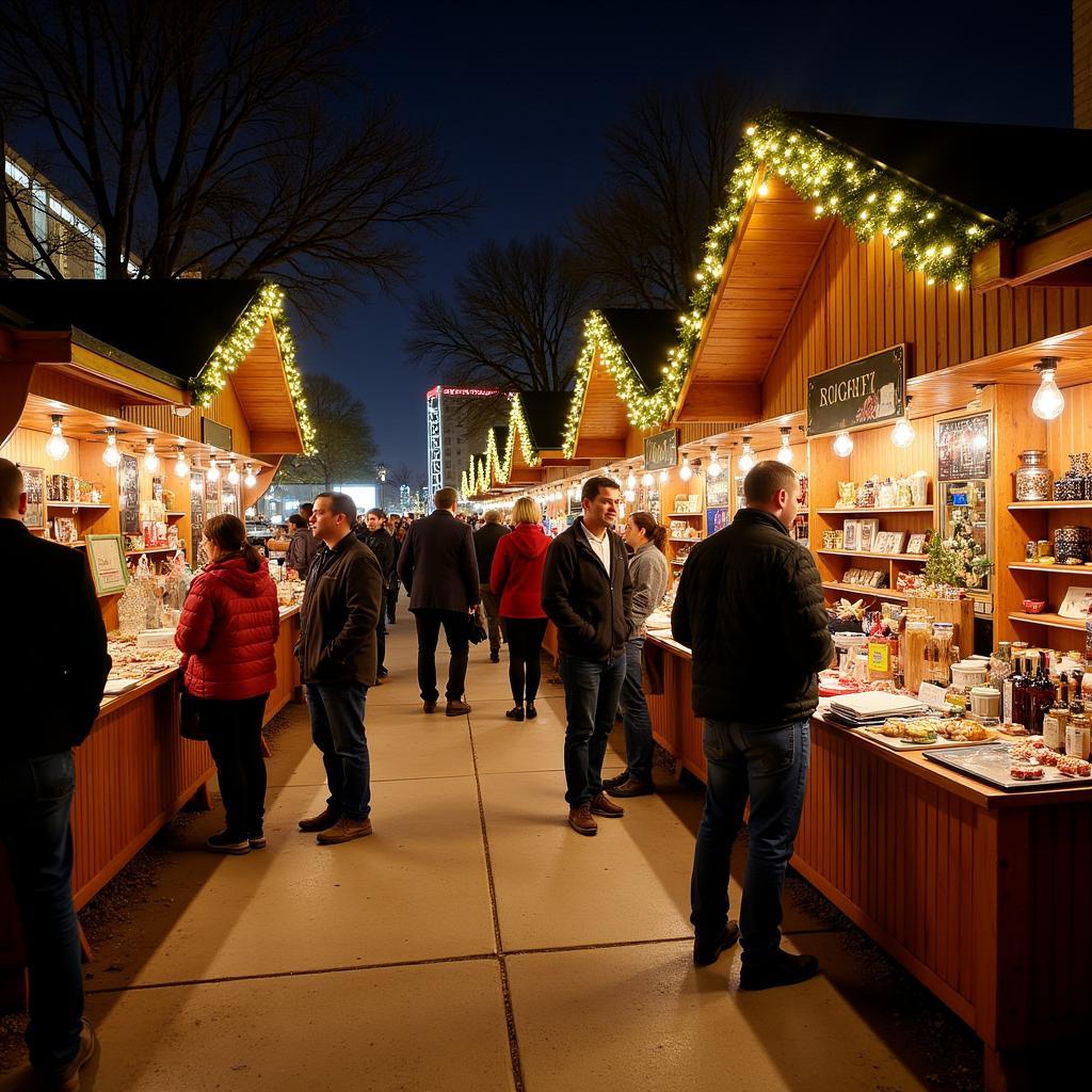 Waco Holiday Market Festive Scene