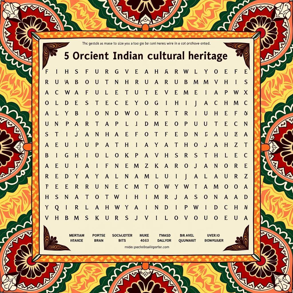 Ancient India Word Search: Exploring Cultural Heritage