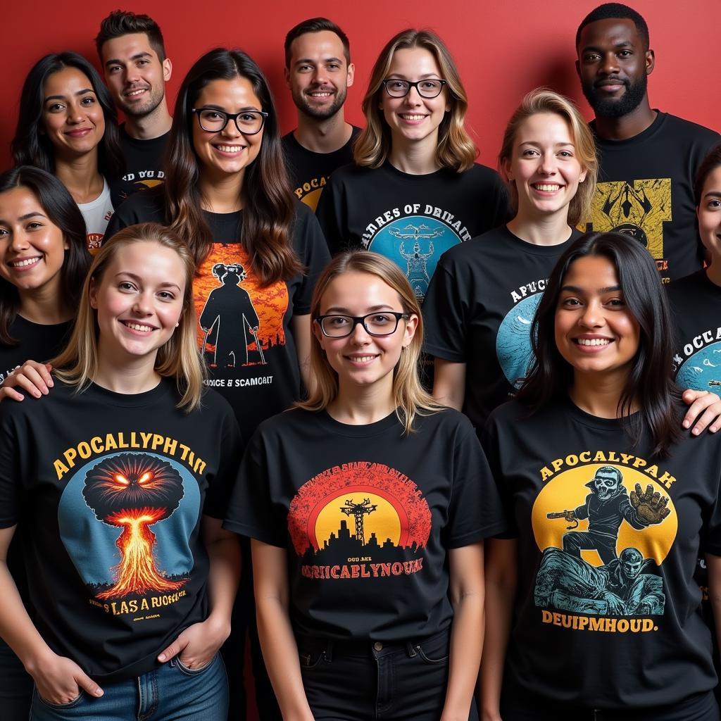 Community of People Wearing Apocalyptic Shirts