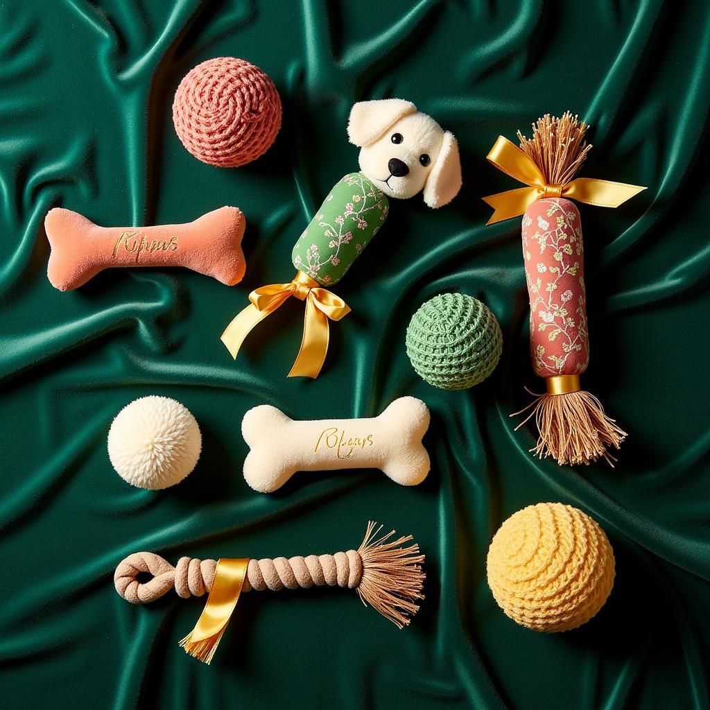 Variety of Bridgerton Dog Toys