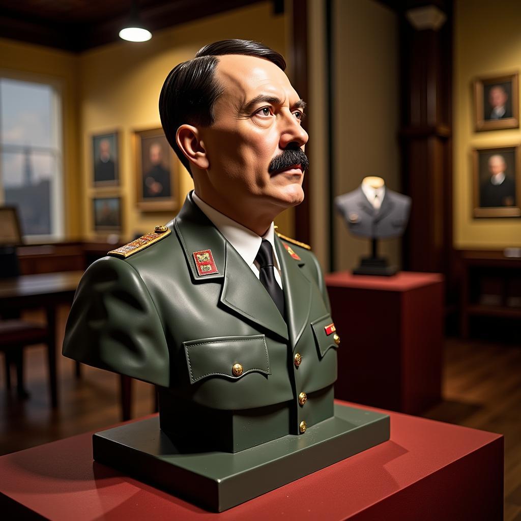 Bức tượng bán thân Adolf Hitler được trưng bày trong viện bảo tàng