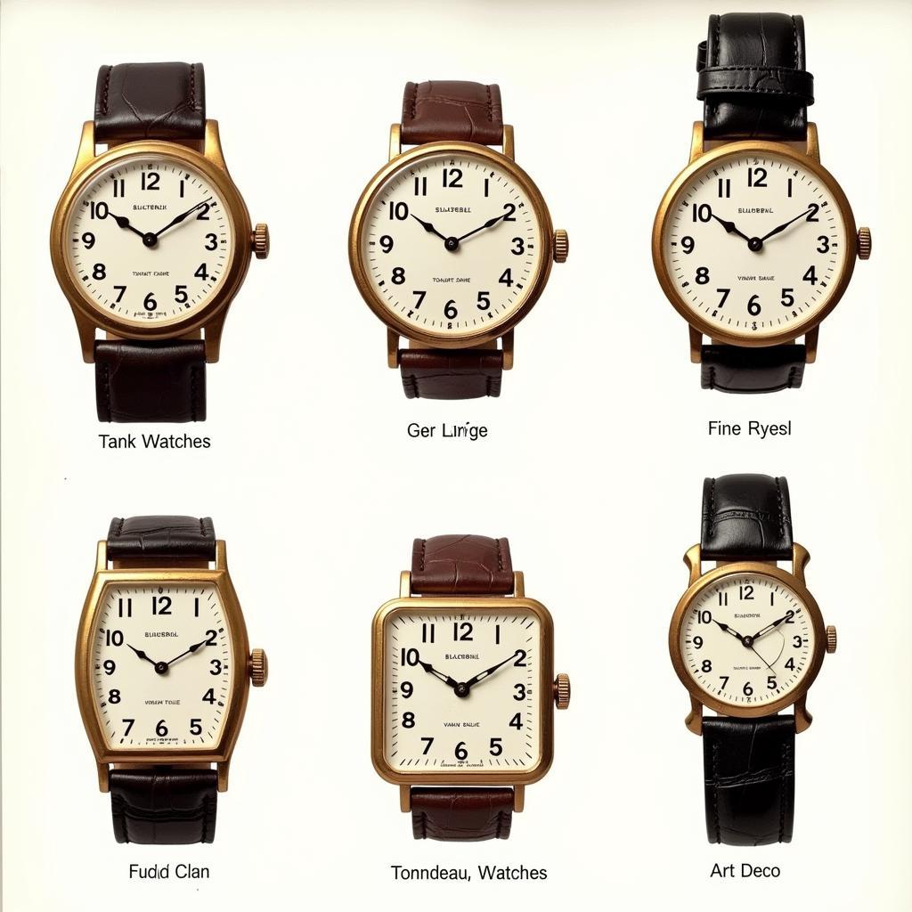 Various Styles of Long Vintage Watches