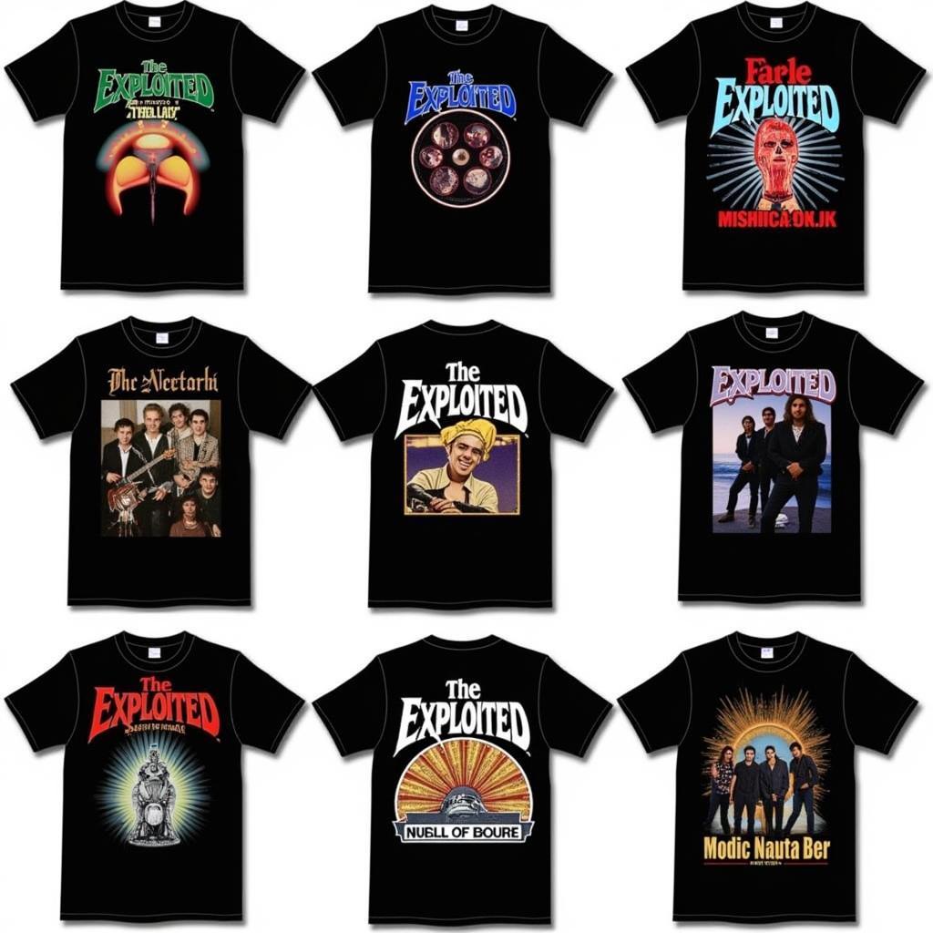 Various Colors and Designs of The Exploited T-shirts