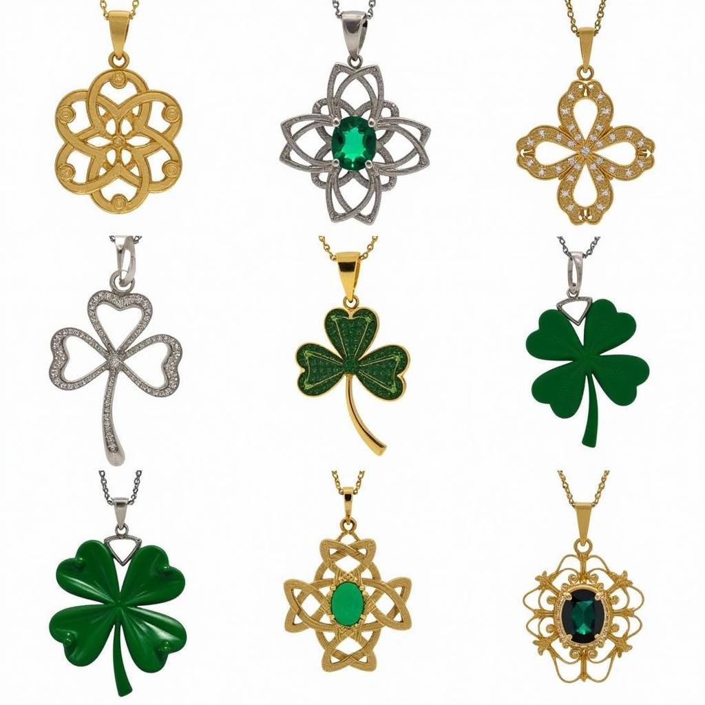 Various Shamrock Pendant Designs