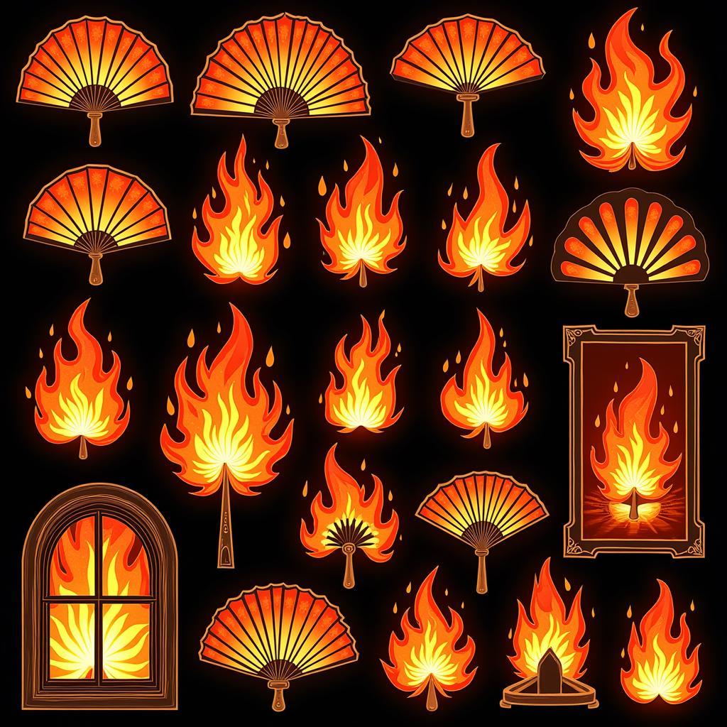 Unique and creative window flames designs.