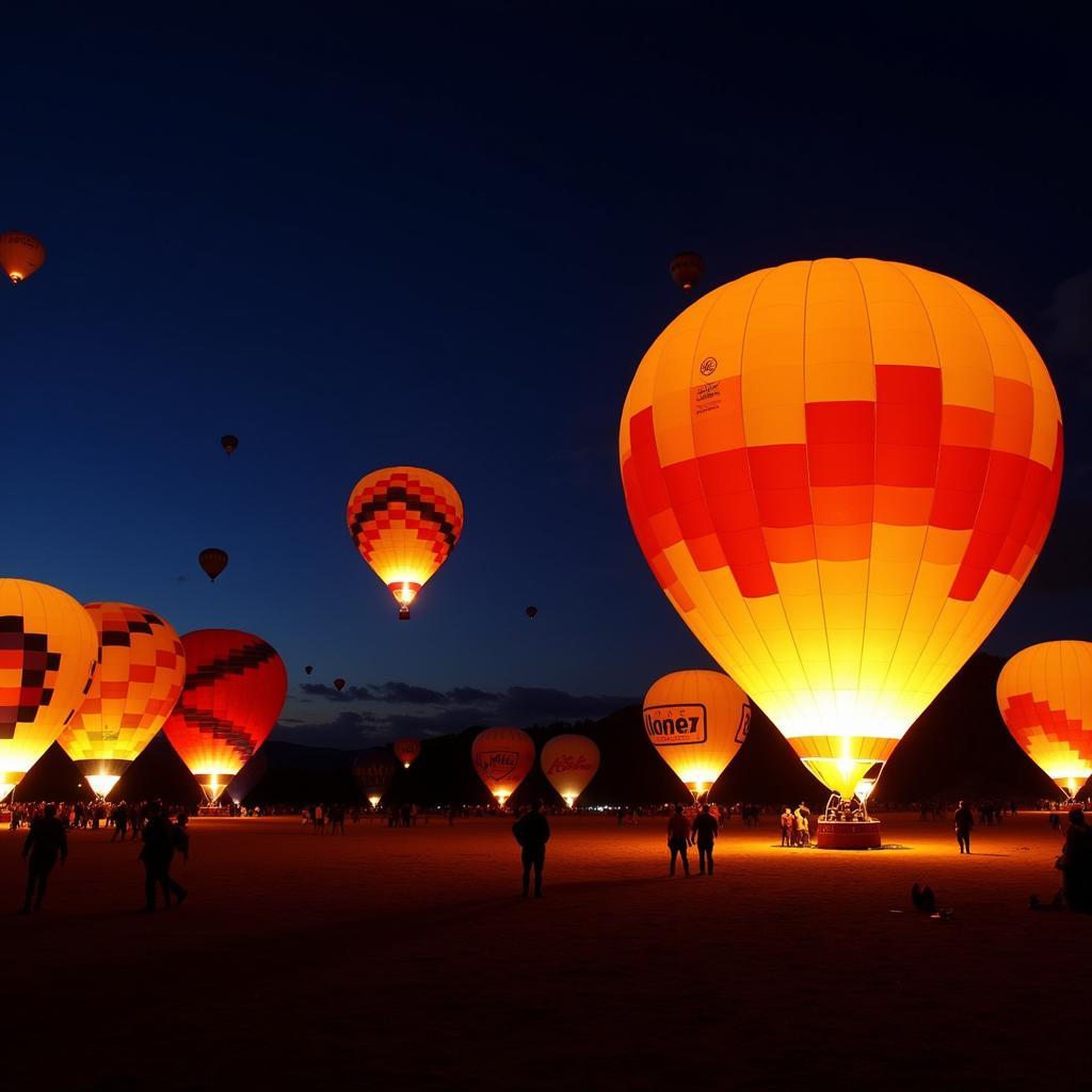 Cappadocia Hot Air Balloon Festival Night Glow