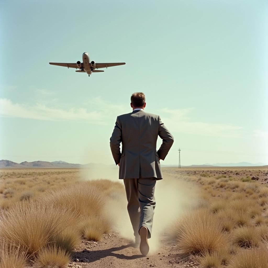 Cary Grant running from the crop duster in North by Northwest