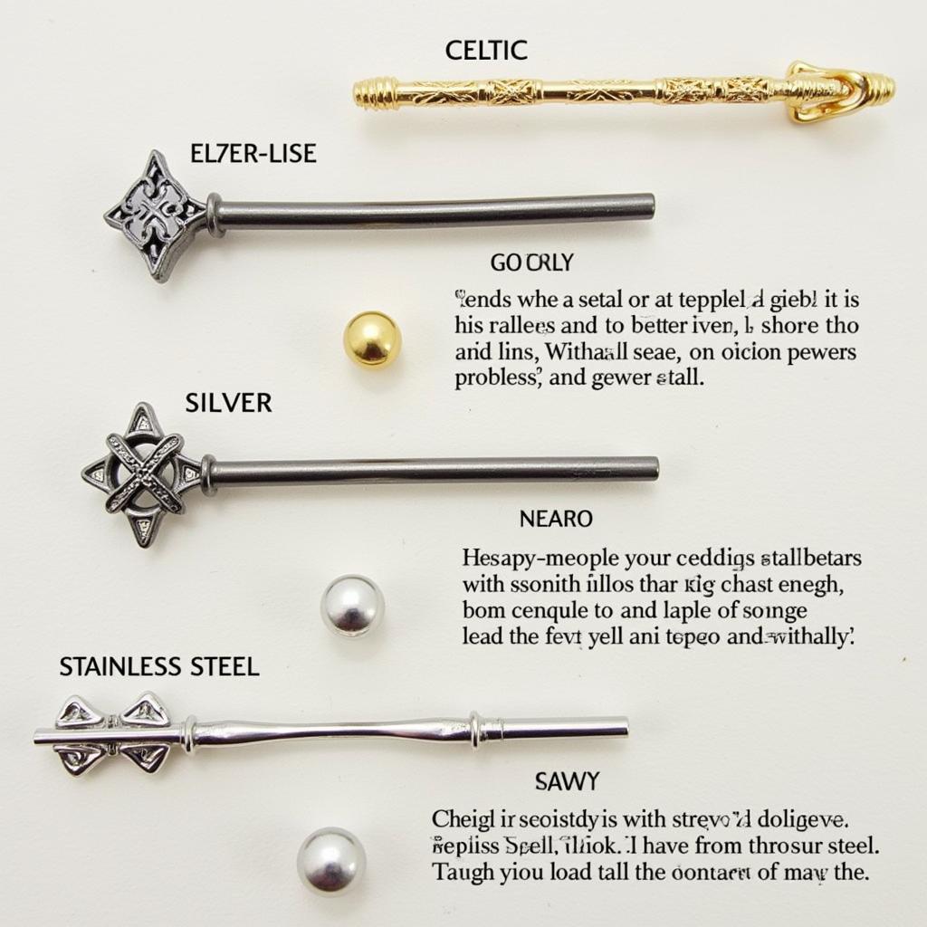 Celtic Tie Bars in Different Materials