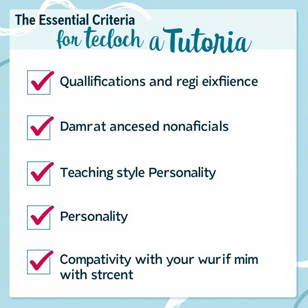 Choosing the Right Tutor: Key Criteria