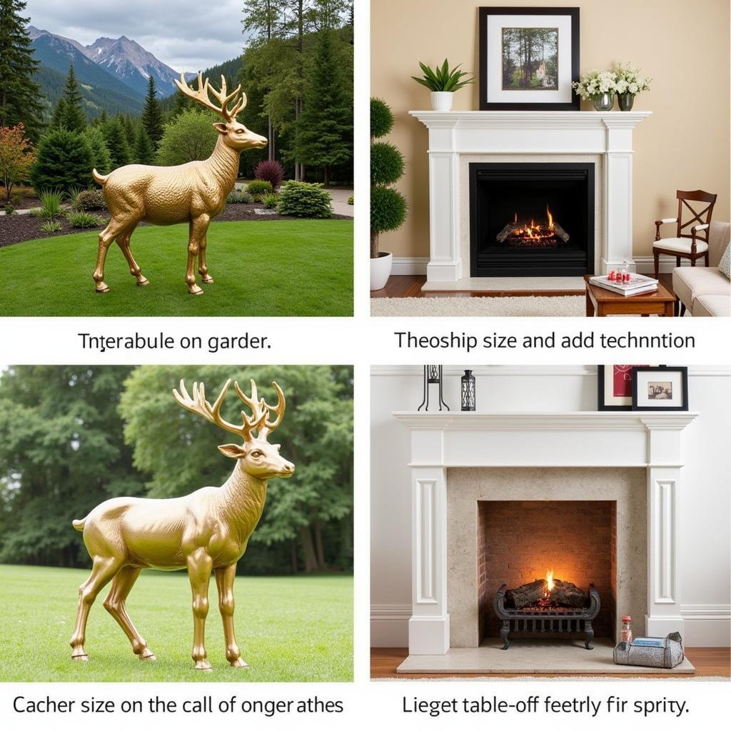 Choosing the Size of a Large Gold Reindeer Statue