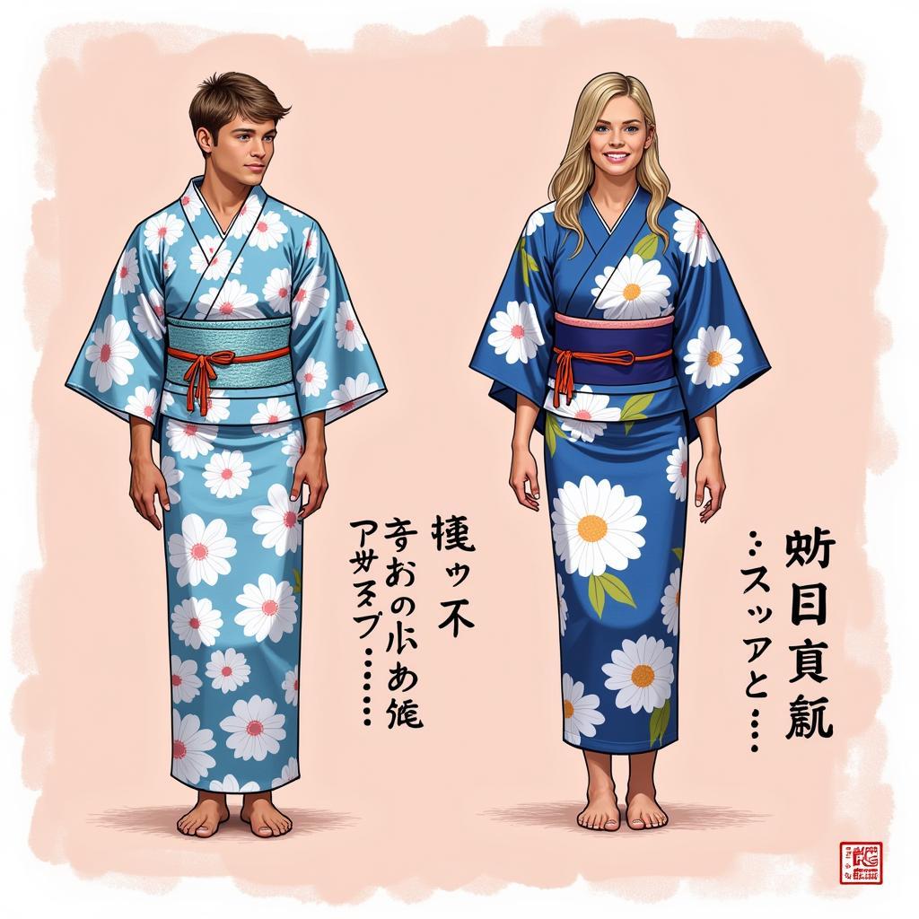 Chọn yukata phù hợp với dáng người