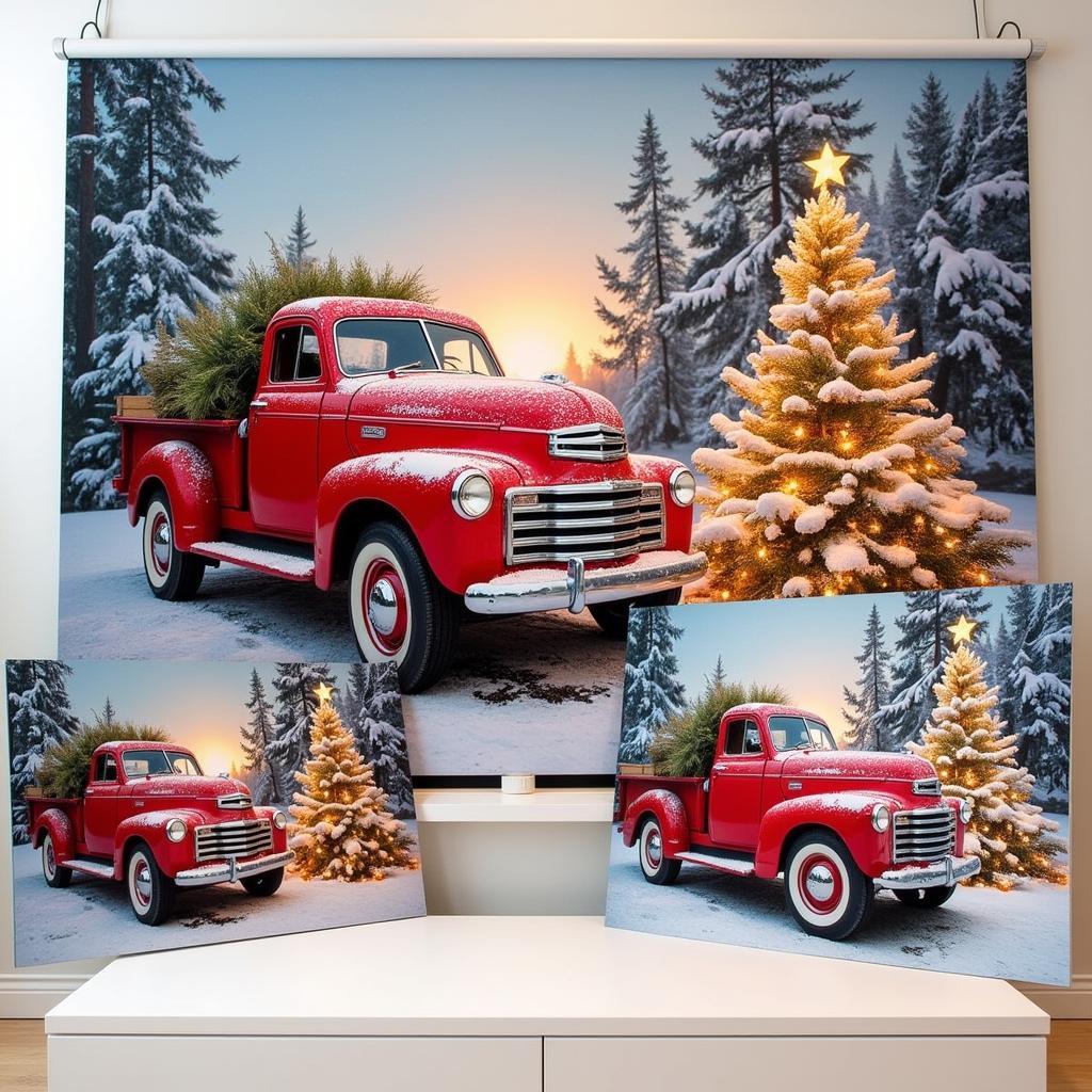 Christmas Truck Backdrop Kích Thước