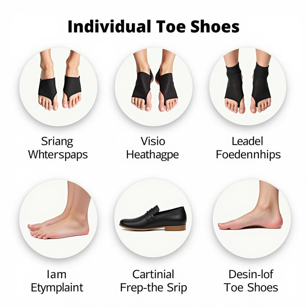 Các loại giày individual toe shoes khác nhau