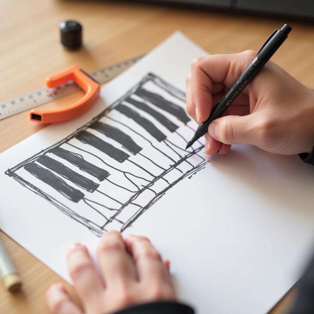 DIY Paper Piano Keyboard