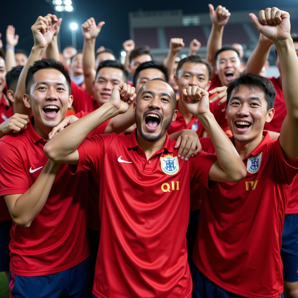 Đội Bóng Đá Celebrating Victory