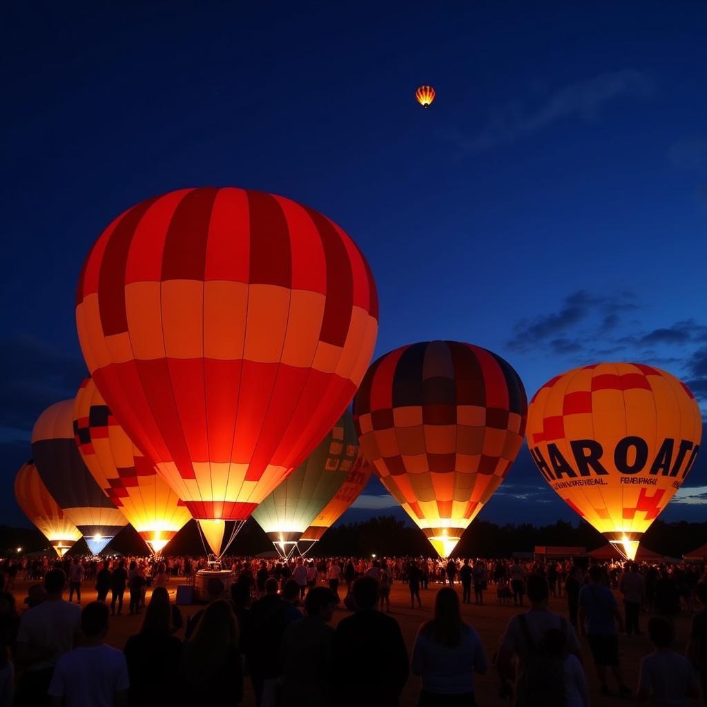 Eloy Hot Air Balloon Festival Balloon Glow at Night