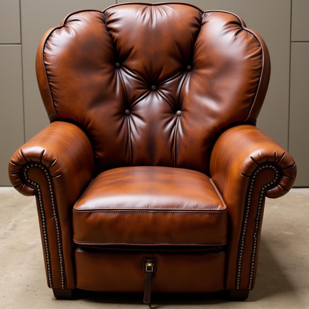 High-Quality Leather Baseball Glove Chair