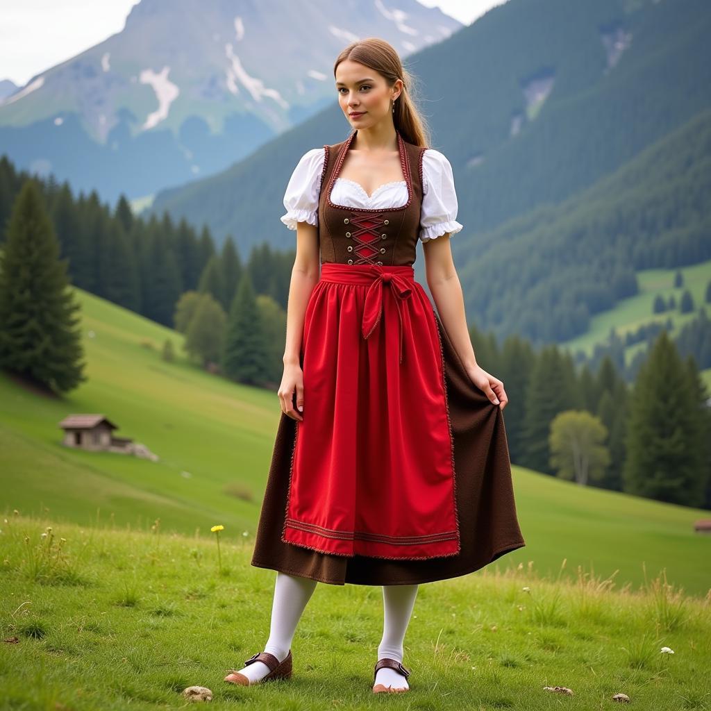 Traditional Heidi Costume for Adults