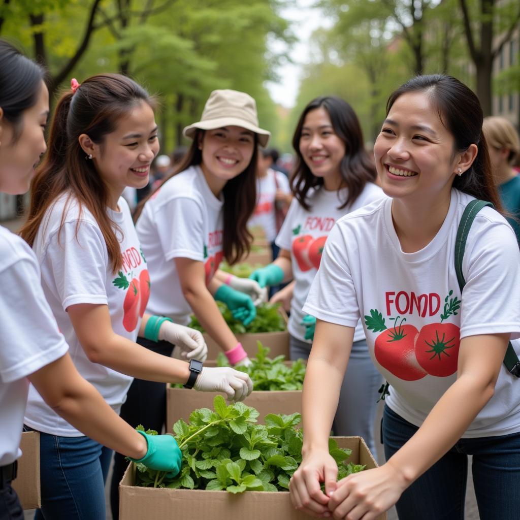 Các thành viên cộng đồng người Việt tại Portland tham gia một hoạt động tình nguyện.