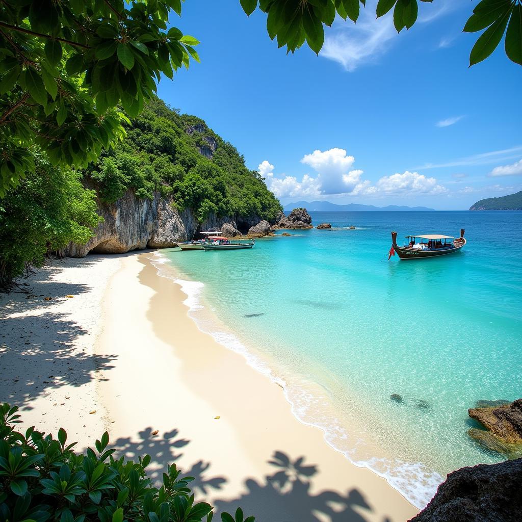 Bãi biển trắng mịn tại Koh Tachai Island