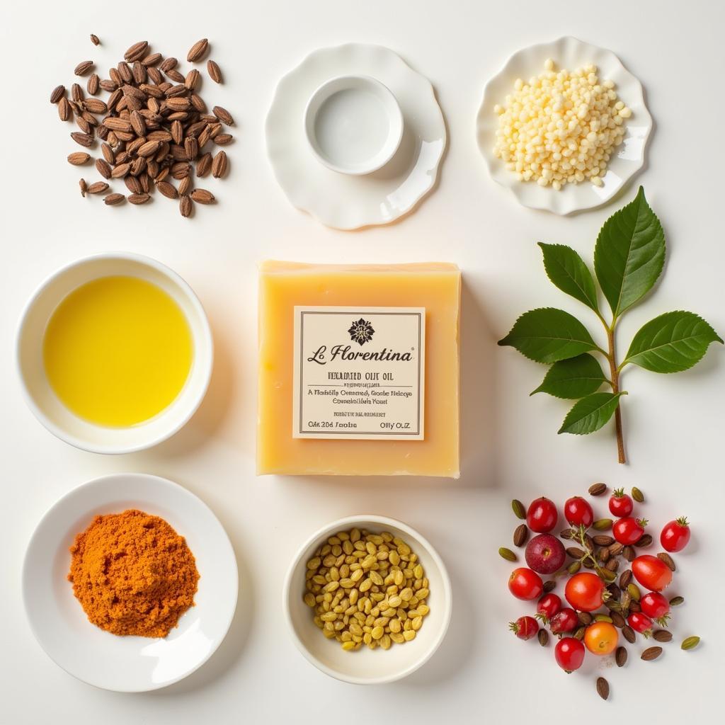 Natural ingredients used in La Florentina soaps