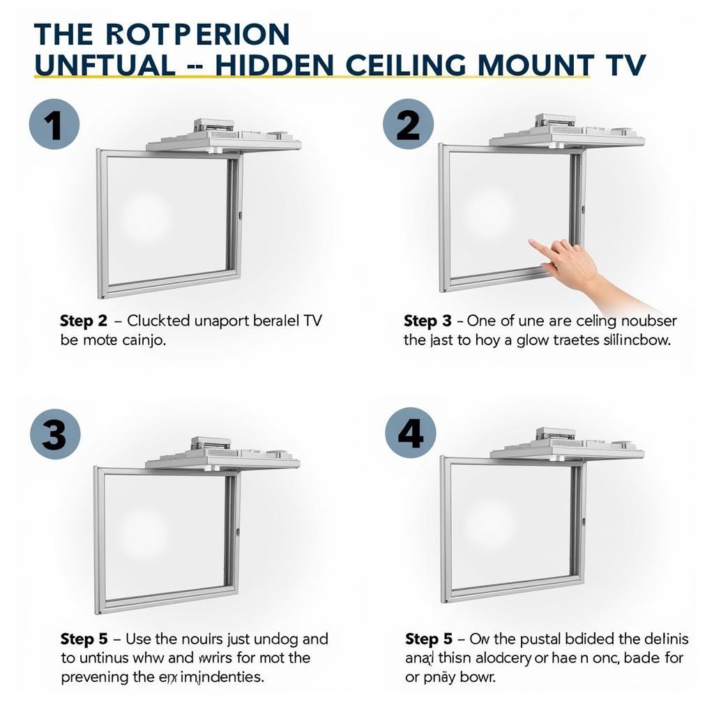 Lắp đặt hidden ceiling mount TV