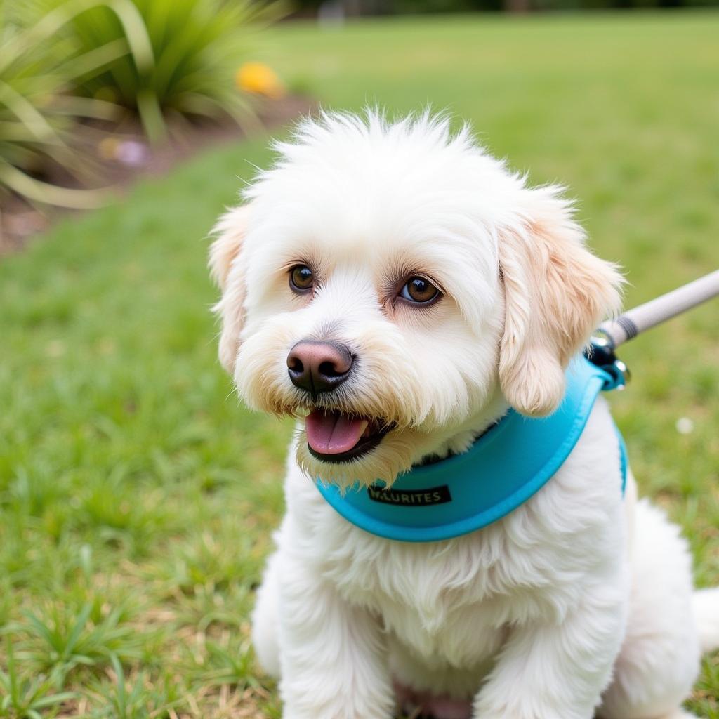 Maltese Neck Guard bảo vệ chó khỏi côn trùng
