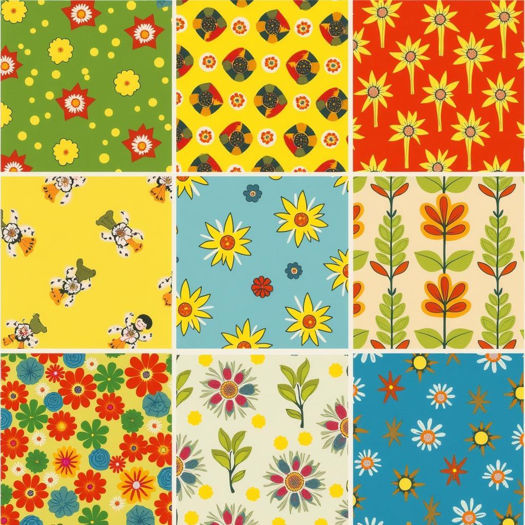 Vibrant Colors in 1970s Children's Wallpaper