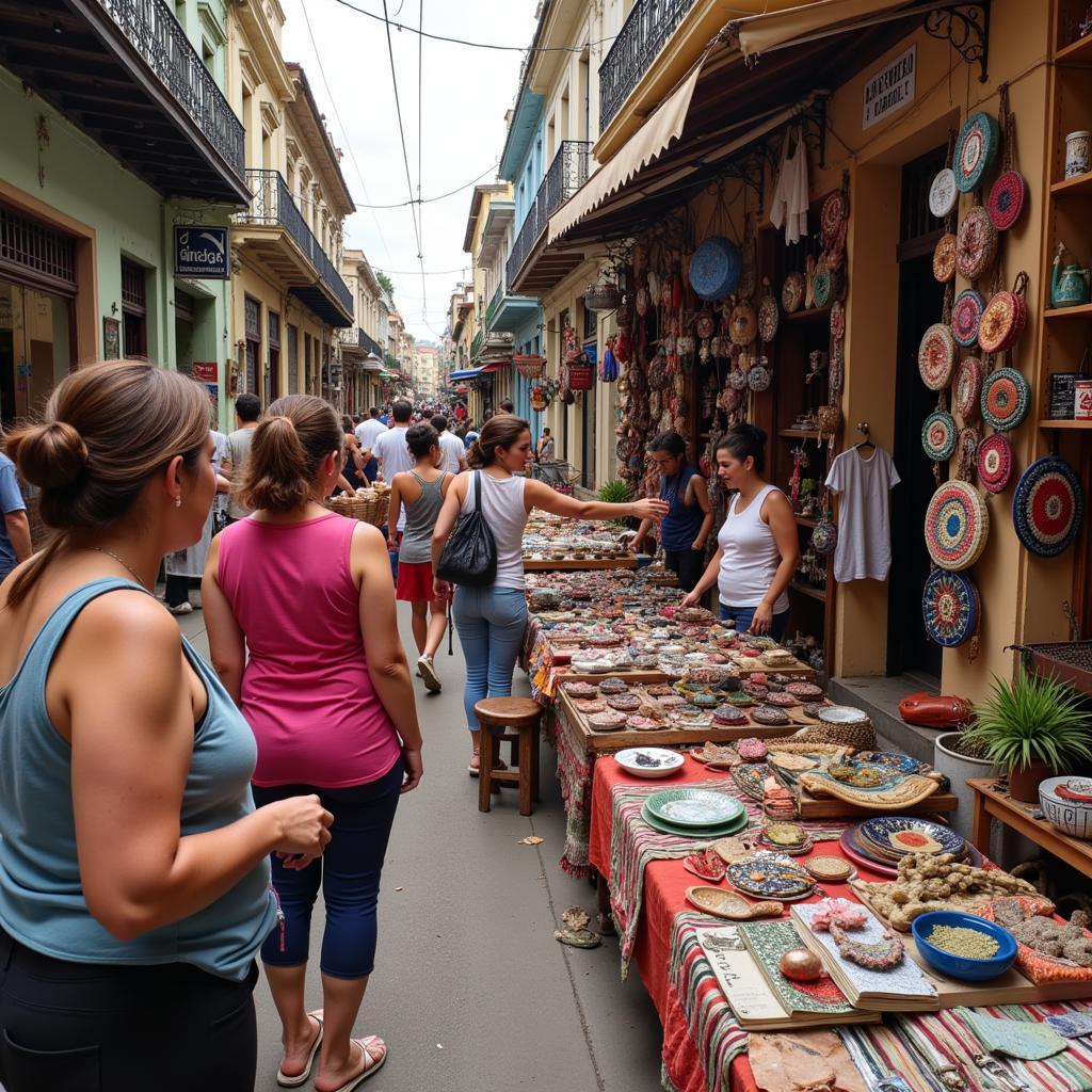 Shopping for Cuban crafts