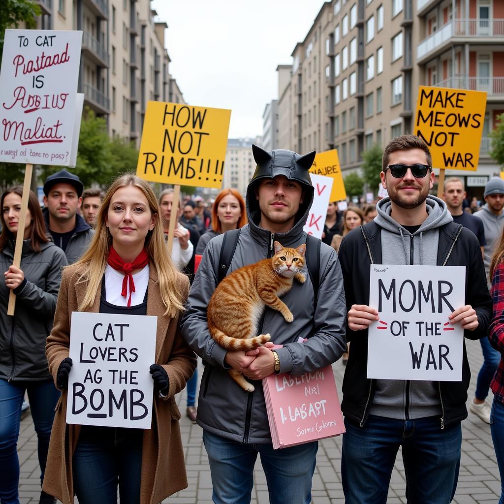 Cat Lovers Against the Bomb Protest