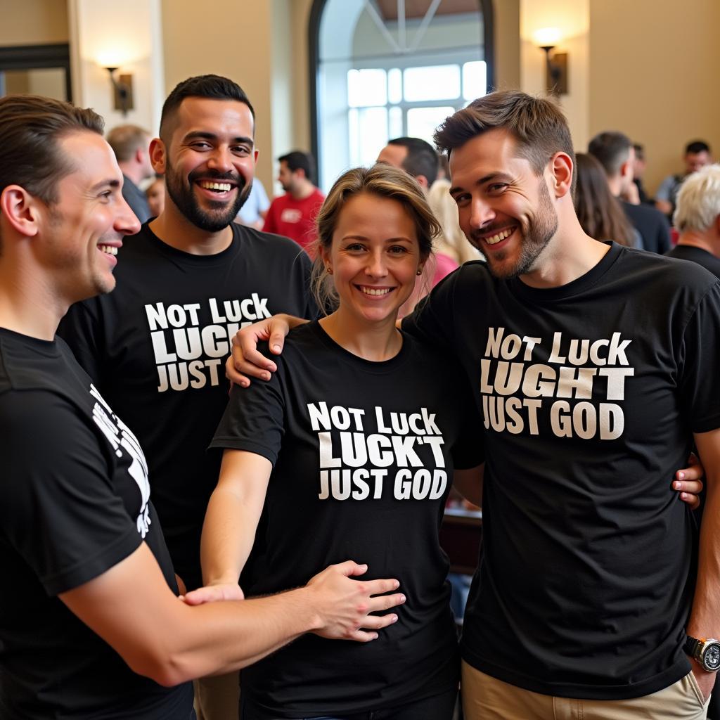 Fans in Not Luck Just God Shirt in Community