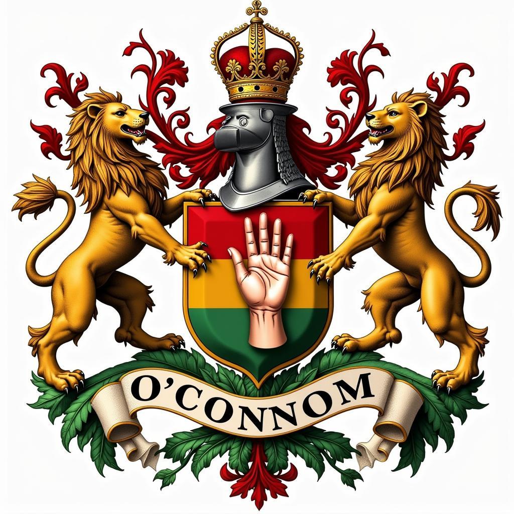 O'Connor Coat of Arms: Lion and Hand Symbolism