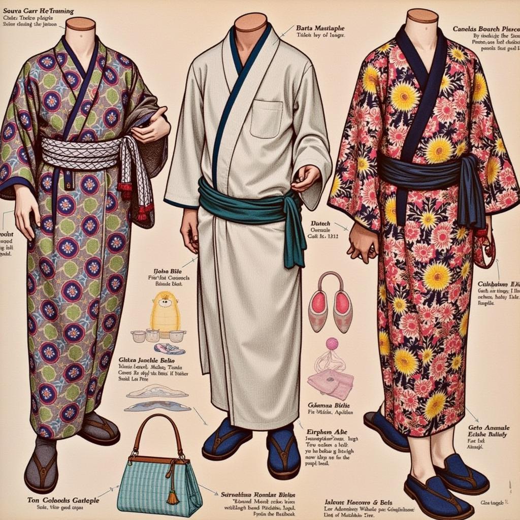 Phối đồ với yukata và phụ kiện