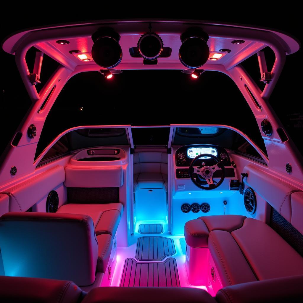 Enhancing Ski Boat Interior with Lighting and Entertainment