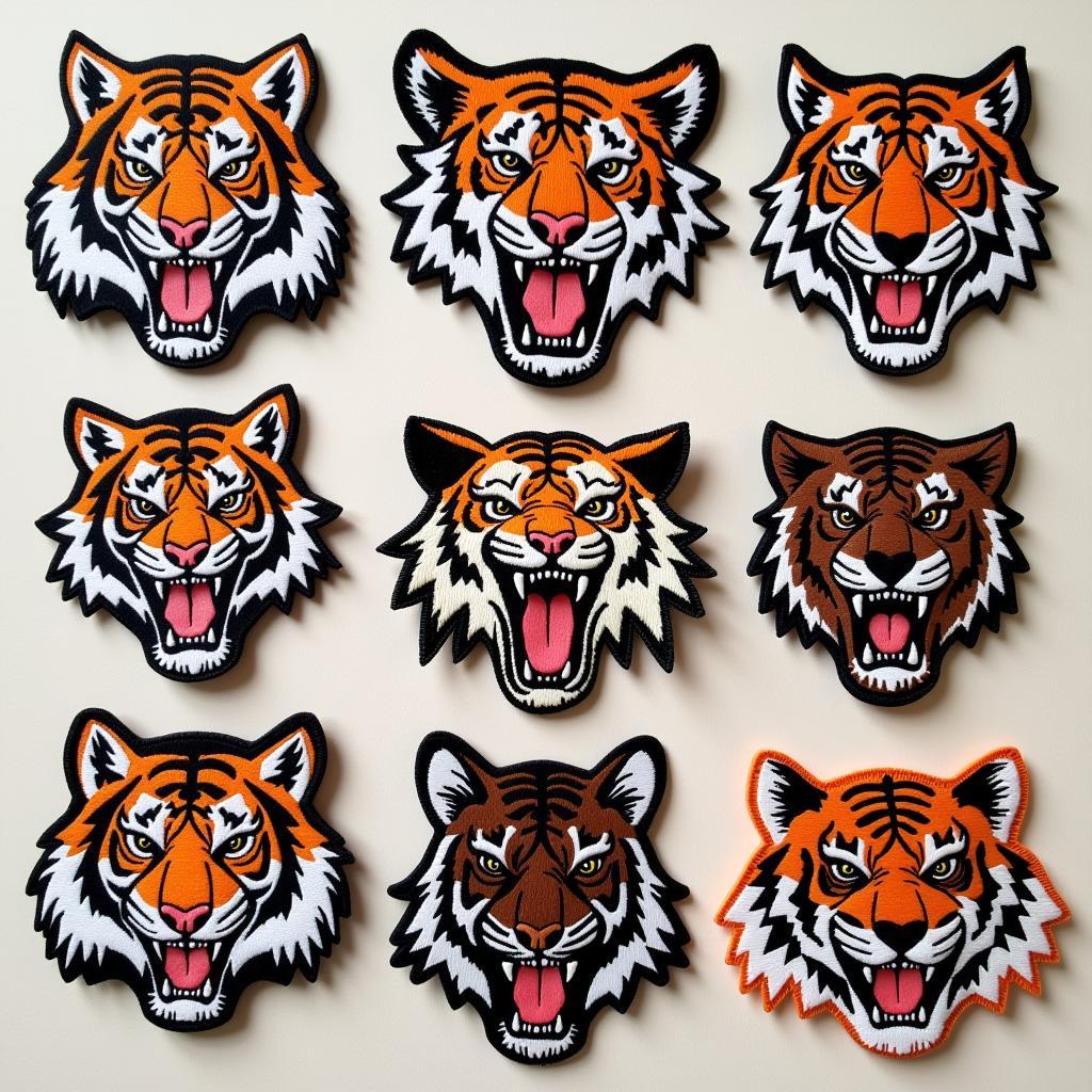 Various Tiger Patches for Clothes