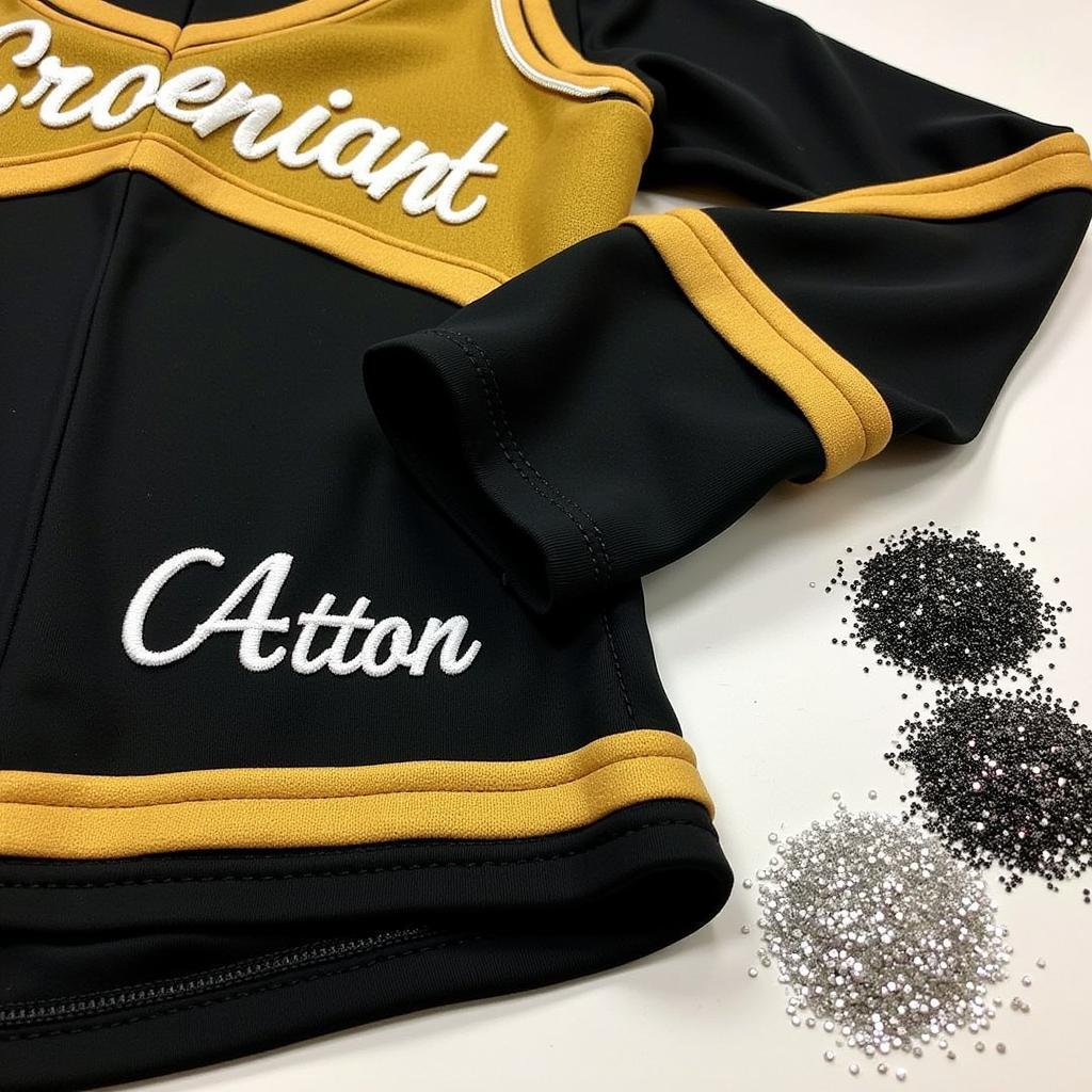 Customizing Black and Gold Cheerleading Uniforms