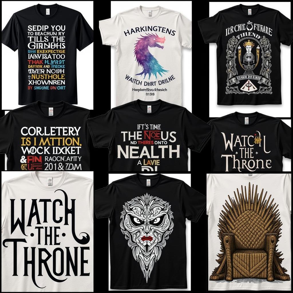 Watch the Throne Shirt Design Variations